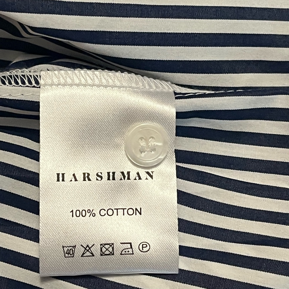 Harshman/Women’s NWT Stripes Navy and White Tunic Shirt Size M - Picture 5 of 5
